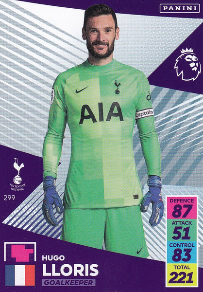 #299 Hugo Lloris (Tottenham Hotspur) Adrenalyn XL Premier League 2021/22