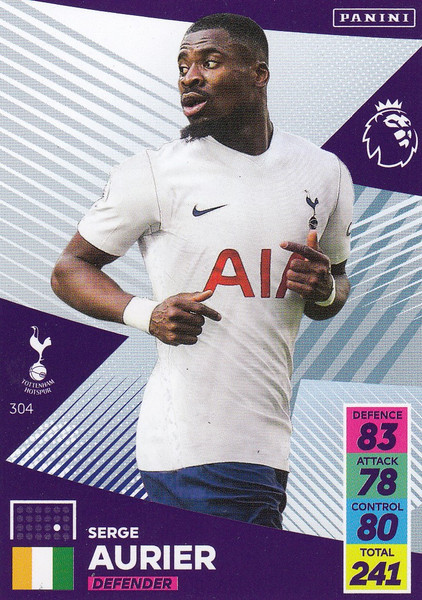 #304 Serge Aurier (Tottenham Hotspur) Adrenalyn XL Premier League 2021/22