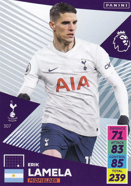 #307 Erik Lamela (Tottenham Hotspur) Adrenalyn XL Premier League 2021/22
