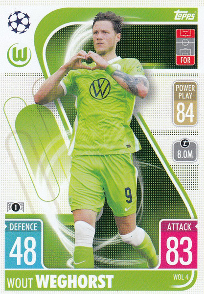 #WOL4 Wout Weghorst (VfL Wolfsburg) Match Attax Champions League 2021/22