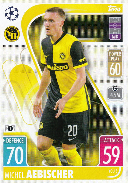 #YOU3 Michel Aebischer (BSC Young Boys) Match Attax Champions League 2021/22