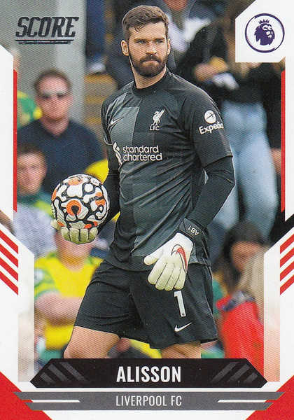 #31 Alisson (Liverpool) Panini Score Premier League 2021-22