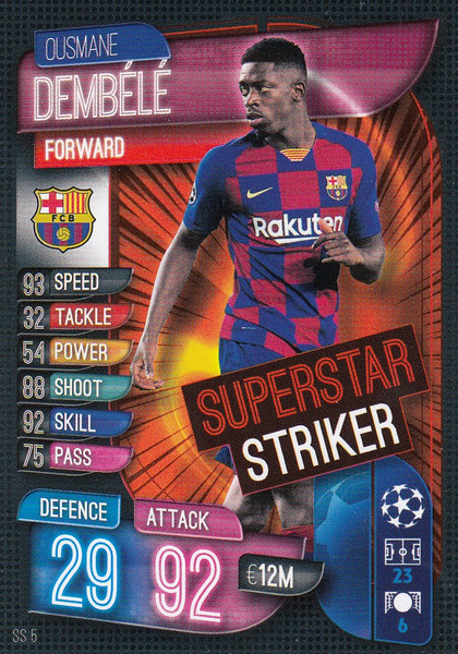 #SS5 Ousmane Dembele (FC Barcelona) Match Attax EXTRA 2019/20 SUPER STRIKER