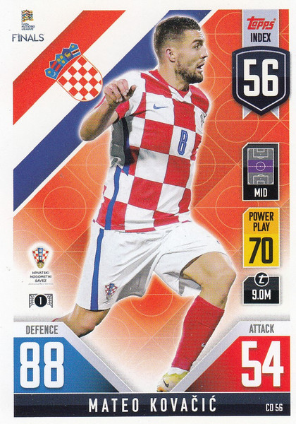 #CD56 Mateo Kovacic (Croatia) Match Attax 101 2022 101 COUNTDOWN