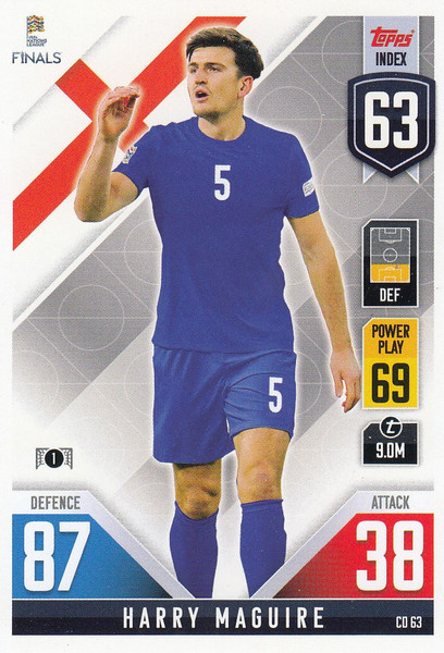#CD63 Harry Maguire (England) Match Attax 101 2022 101 COUNTDOWN