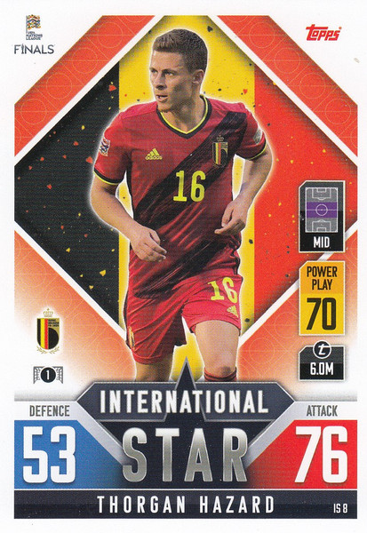 #IS8 Thorgan Hazard (Belgium) Match Attax 101 2022 INTERNATIONAL STAR