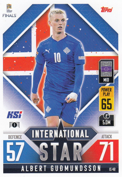 #IS48 Albert Gudmundsson (Iceland) Match Attax 101 2022 INTERNATIONAL STAR