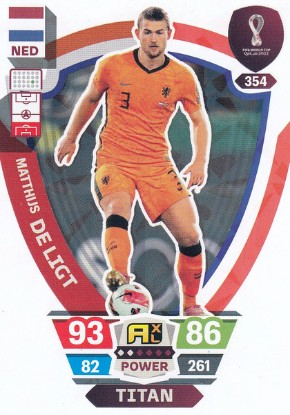 #354 Matthijs de Ligt (Netherlands) World Cup Qatar 2022 TITAN