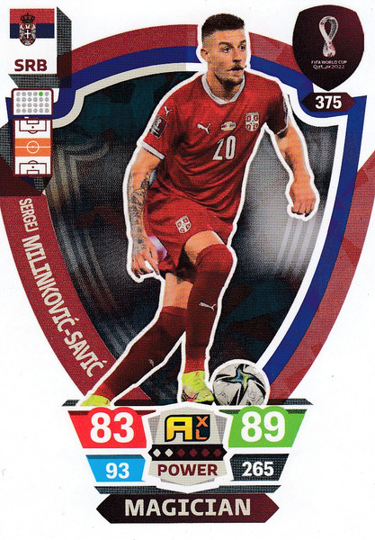 #375 Sergej Milinkovic-Savic (Serbia) World Cup Qatar 2022 MAGICIAN
