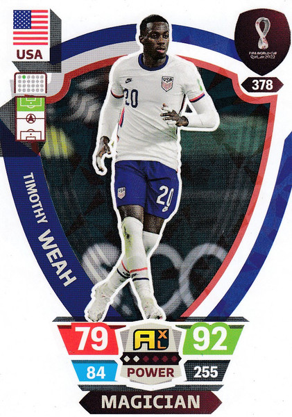 #378 Timothy Weah (USA) World Cup Qatar 2022 MAGICIAN