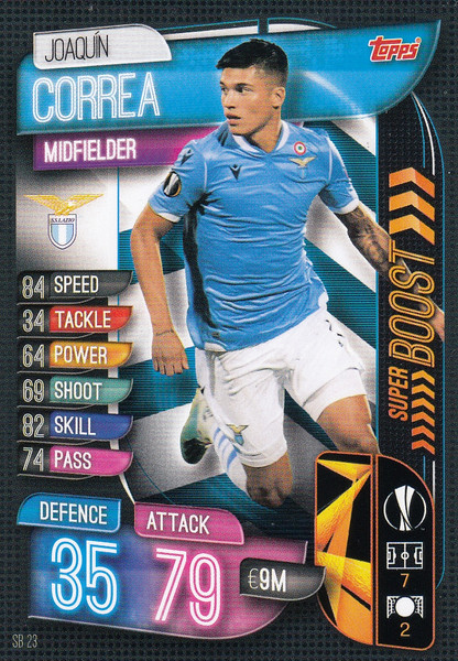 #SB23 Joaquin Correa (SS Lazio) Match Attax EXTRA 2019/20 SUPERBOOST