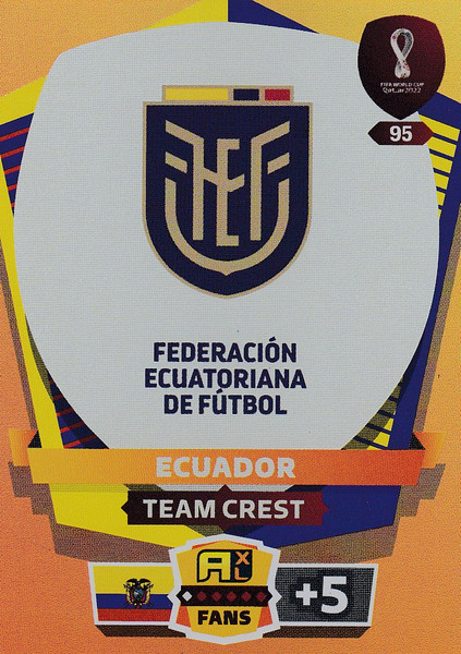 #95 Team Crest (Ecuador) World Cup Qatar 2022