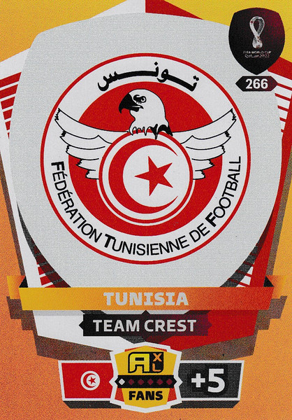 #266 Team Crest (Tunisia) World Cup Qatar 2022