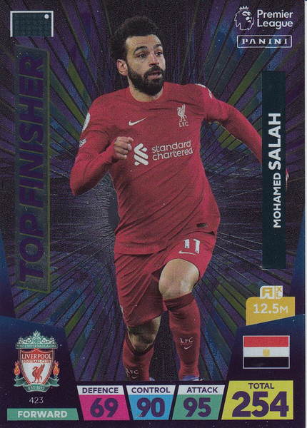 #423 Mohamed Salah (Liverpool) Adrenalyn XL Premier League 2023 TOP FINISHER