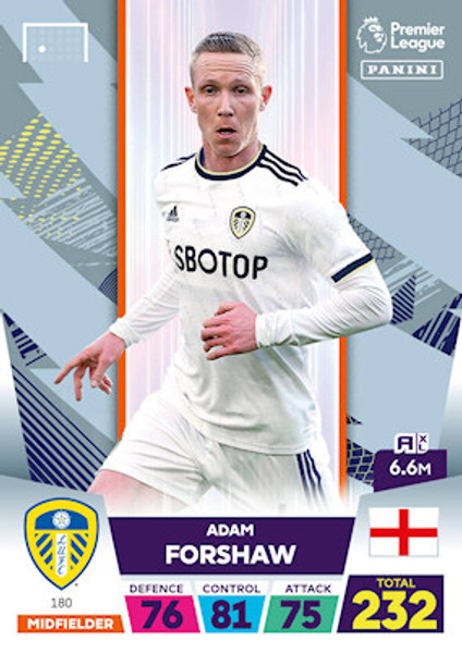 #180 Adam Forshaw (Leeds United) Adrenalyn XL Premier League 2023