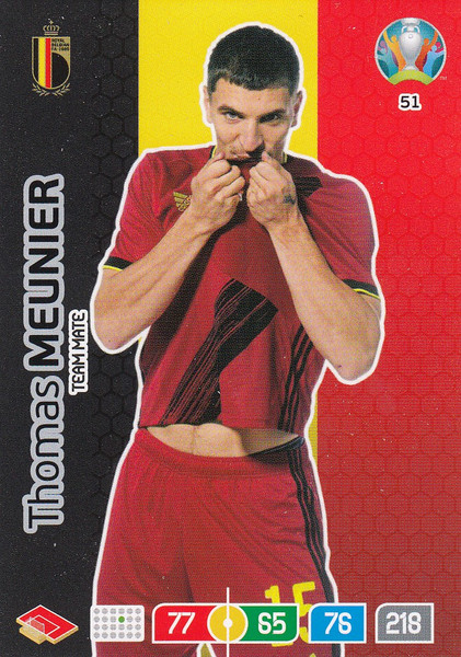 #51 Thomas Meunier (Belgium)  Adrenalyn XL Euro 2020