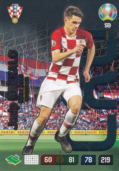 #70 Josip Brekalo (Croatia) Adrenalyn XL Euro 2020 WONDER KID