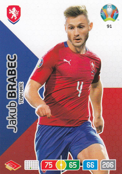 #91 Jakub Brabec (Czech Republic) Adrenalyn XL Euro 2020