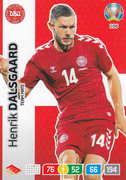 #105 Henrik Dalsgaard (Denmark) Adrenalyn XL Euro 2020