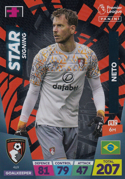 #469 Neto (AFC Bournemouth) Adrenalyn XL Premier League 2023 STAR SIGNING