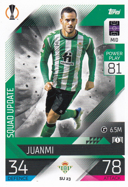 #SU23 Juanmi (Real Betis Balompié) Match Attax EXTRA Champions League 2022/23