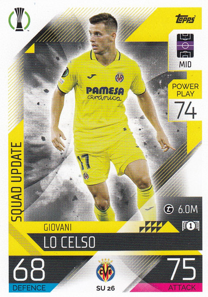 #SU26 Giovani Lo Celso (Villarreal CF) Match Attax EXTRA Champions League 2022/23