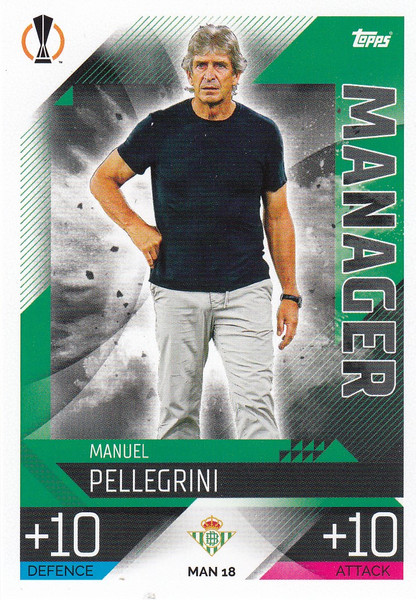 #MAN18 Manuel Pellegrini (Real Betis Balompié) Match Attax EXTRA Champions League 2022/23