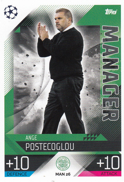 #MAN26 Ange Postecoglou (Celtic FC) Match Attax EXTRA Champions League 2022/23