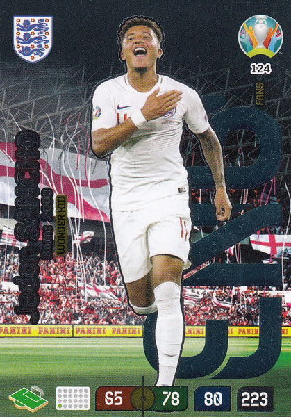 #124 Jadon Sancho (England) Adrenalyn XL Euro 2020 WONDER KID