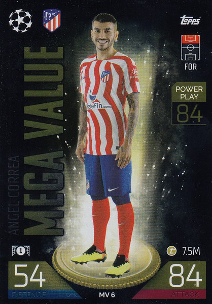 #MV6 Ángel Correa (Atlético de Madrid) Match Attax EXTRA Champions League 2022/23