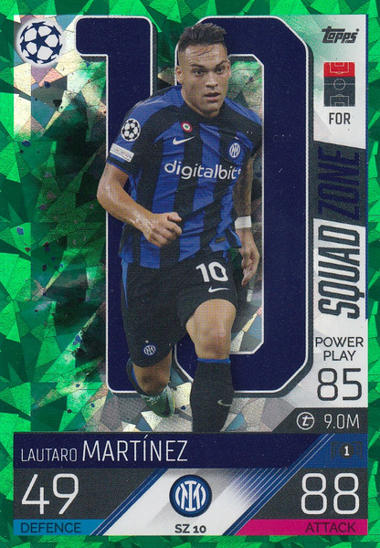 #SZ10 Lautaro Martinez (FC Internazionale Milano) Match Attax EXTRA Champions League 2022/23 EMERALD