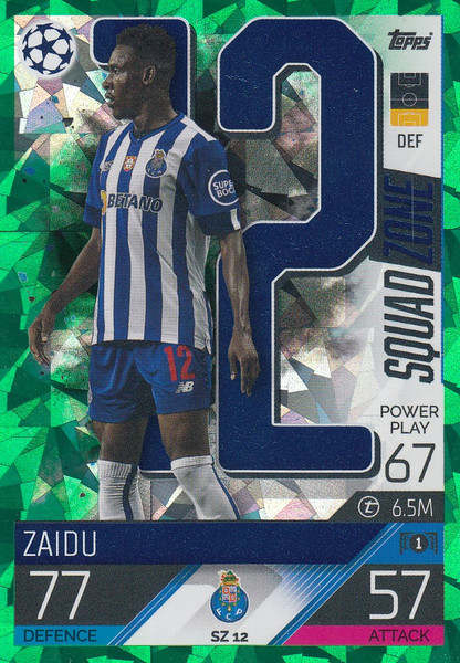 #SZ12 Zaidu (FC Porto) Match Attax EXTRA Champions League 2022/23 EMERALD