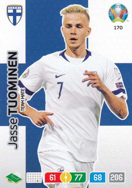 #170 Jasse Tuominen (Finland) Adrenalyn XL Euro 2020