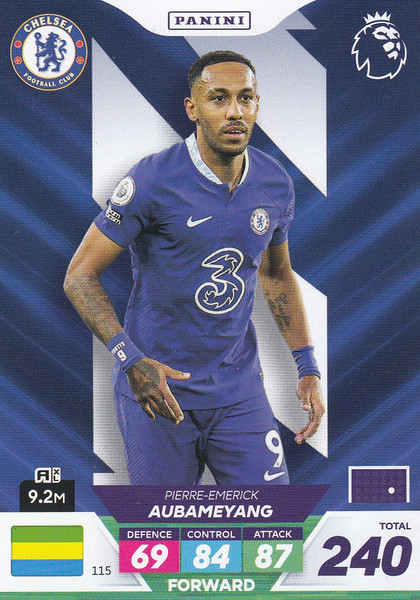 #115 Pierre-Emerick Aubameyang (Chelsea) Adrenalyn XL Premier League PLUS 2023