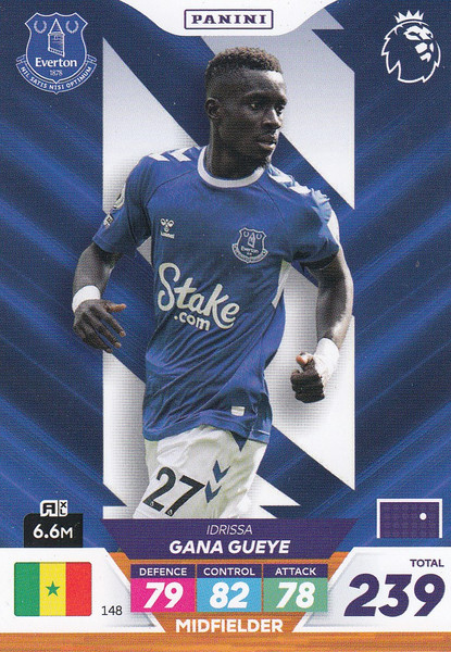 #148 Idrissa Gana Gueye (Everton) Adrenalyn XL Premier League PLUS 2023