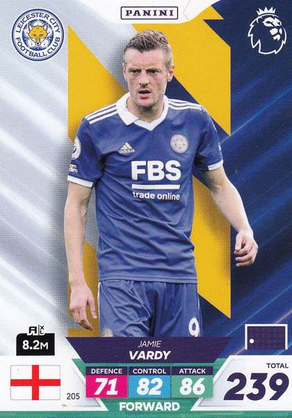 #205 Jamie Vardy (Leicester City) Adrenalyn XL Premier League PLUS 2023