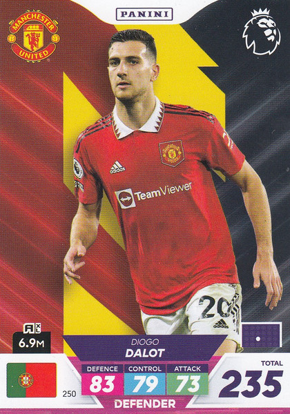 #250 Diogo Dalot (Manchester United) Adrenalyn XL Premier League PLUS 2023