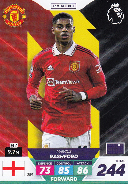 #259 Marcus Rashford (Manchester United) Adrenalyn XL Premier League PLUS 2023