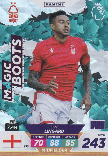 #290 Jesse Lingard (Nottingham Forest) Adrenalyn XL Premier League PLUS 2023 MAGIC BOOTS