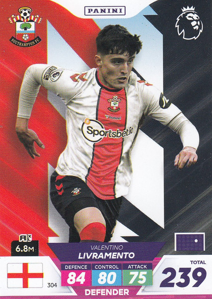 #304 Tino Livramento (Southampton) Adrenalyn XL Premier League PLUS 2023