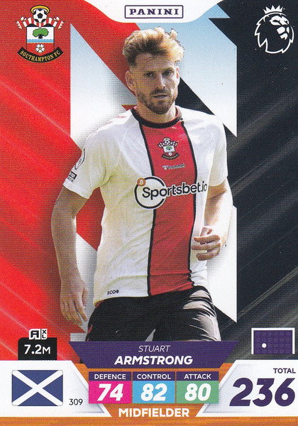 #309 Stuart Armstrong (Southampton) Adrenalyn XL Premier League PLUS 2023