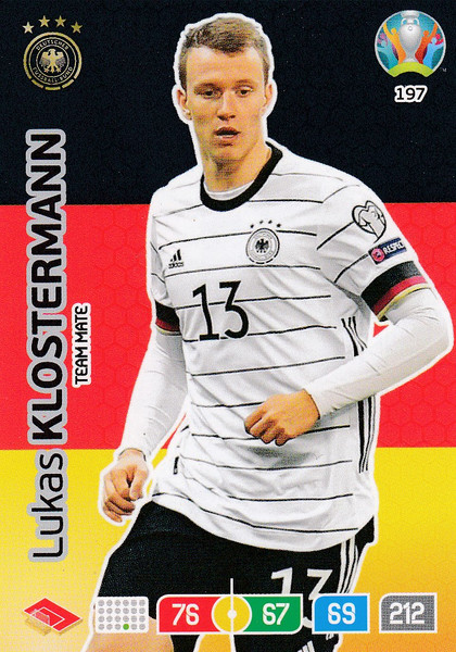 #197 Lukas Klostermann (Germany) Adrenalyn XL Euro 2020