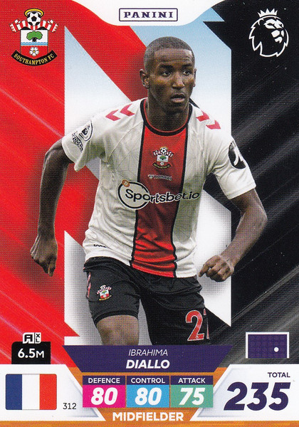 #312 Ibrahima Diallo (Southampton) Adrenalyn XL Premier League PLUS 2023