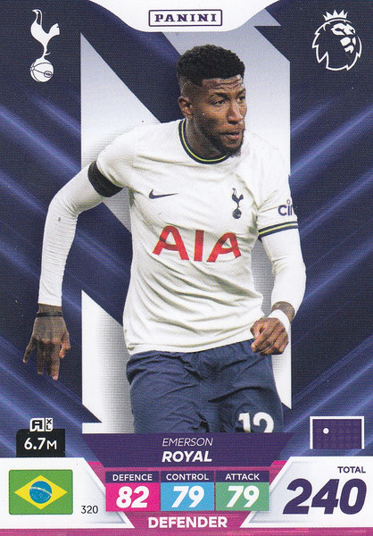 #320 Emerson Royal (Tottenham Hotspur) Adrenalyn XL Premier League PLUS 2023