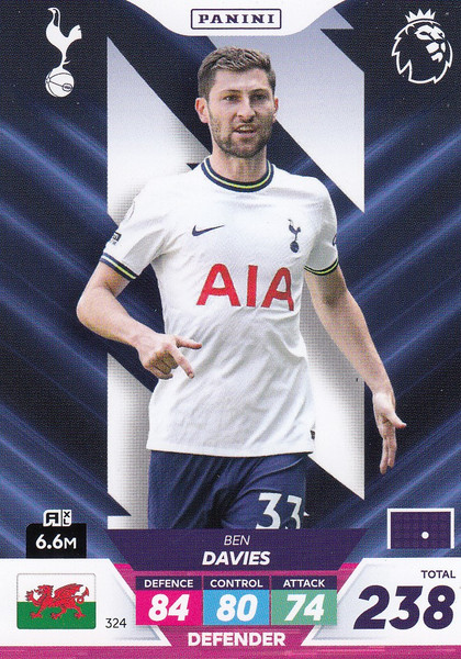 #324 Ben Davies (Tottenham Hotspur) Adrenalyn XL Premier League PLUS 2023