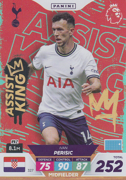 #327 Ivan Perisic (Tottenham Hotspur) Adrenalyn XL Premier League PLUS 2023 ASSIST KING