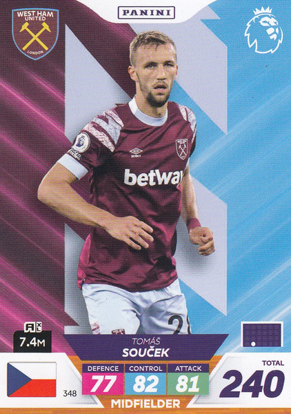 #348 Tomás Soucek (West Ham United) Adrenalyn XL Premier League PLUS 2023