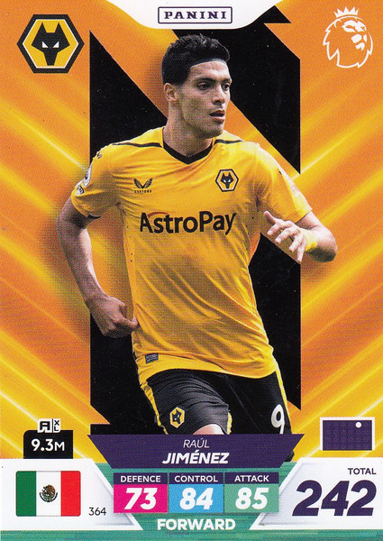 #364 Raúl Jiménez (Wolverhampton Wanderers) Adrenalyn XL Premier League PLUS 2023