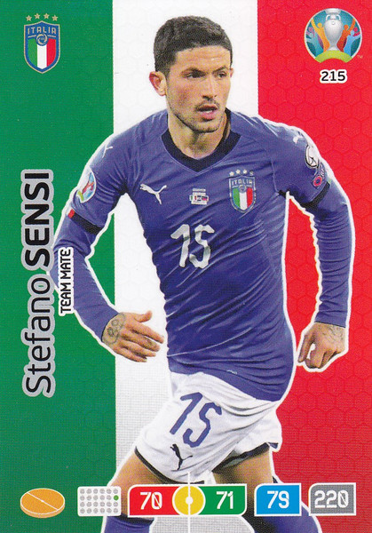 #215 Stefano Sensi (Italy) Adrenalyn XL Euro 2020