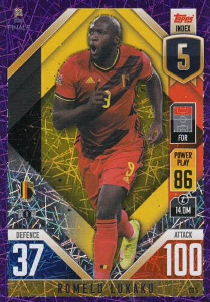 #CD5 Romelu Lukaku (Belgium) Match Attax 101 2022 PURPLE PARALLEL